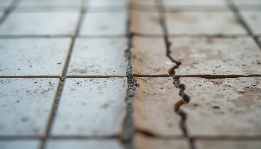 Comparison of good grout installation versus cracked failing grout
