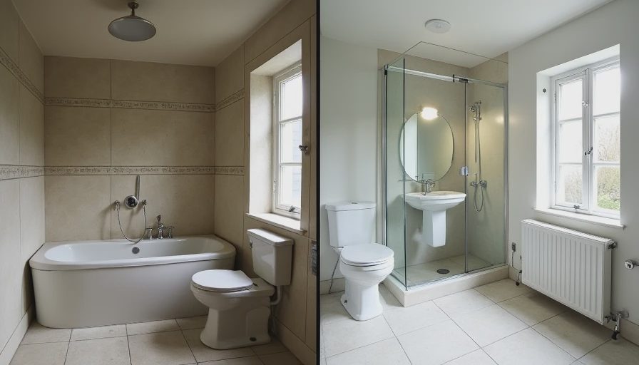 Before and after bathroom renovation comparison