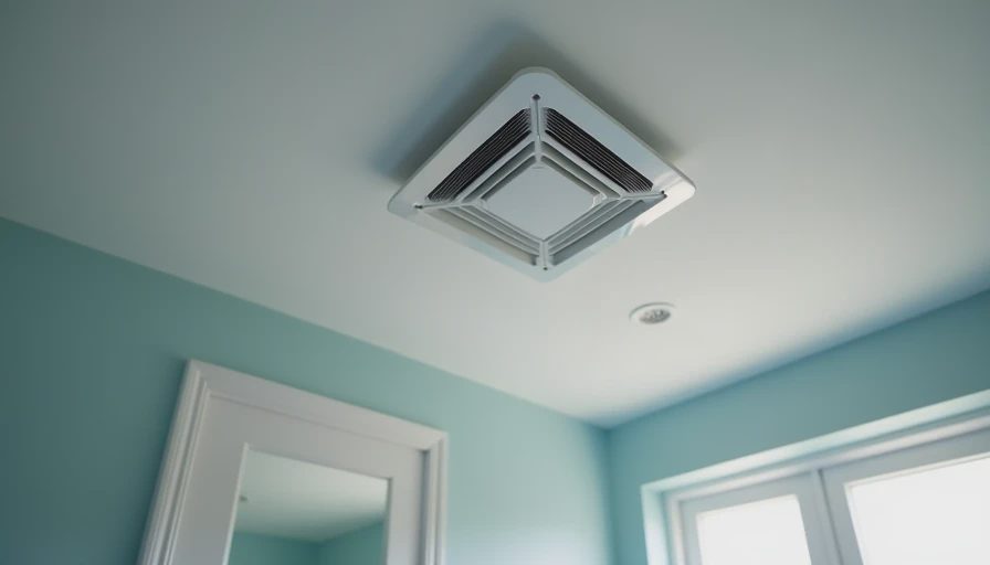 Properly installed quiet bathroom exhaust fan in ceiling