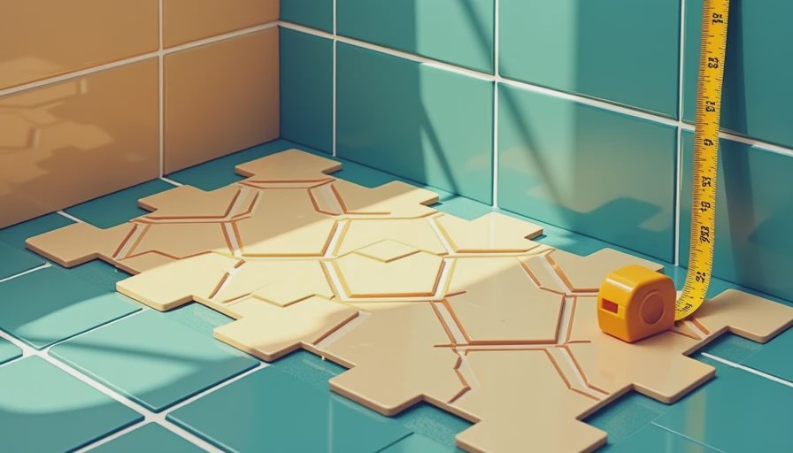 Visual context for tile shower pan kits