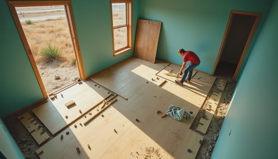 Visual context for cost to replace subfloor per square foot