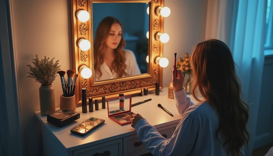 Visual context for led lights for vanity