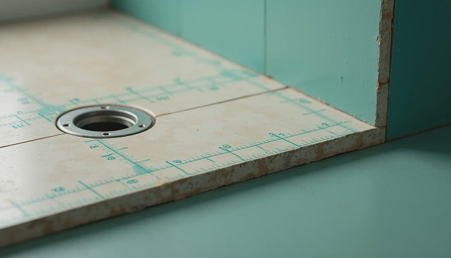 Illustration for shower pan liner