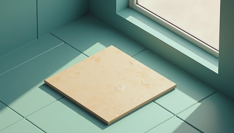 Visual context for bathroom flooring