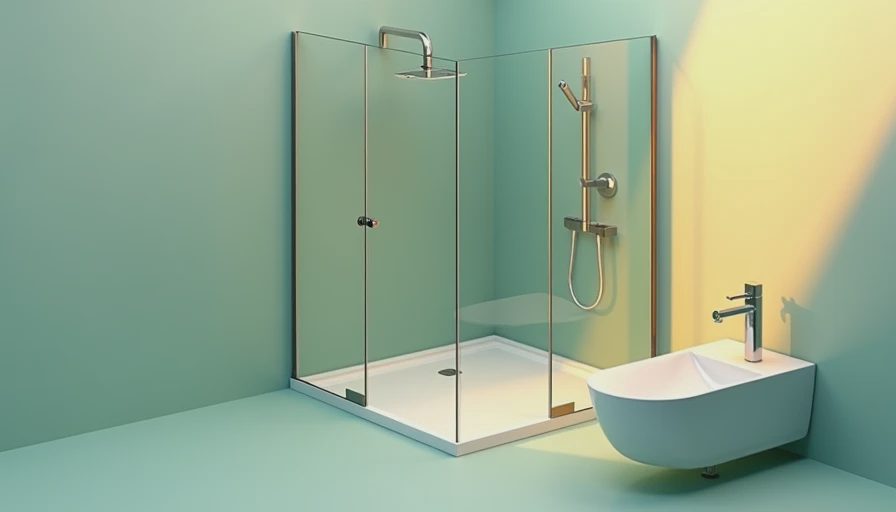 Visual context for shower doors